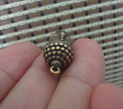 Vintage Brass Mini Buddha Head Pendant