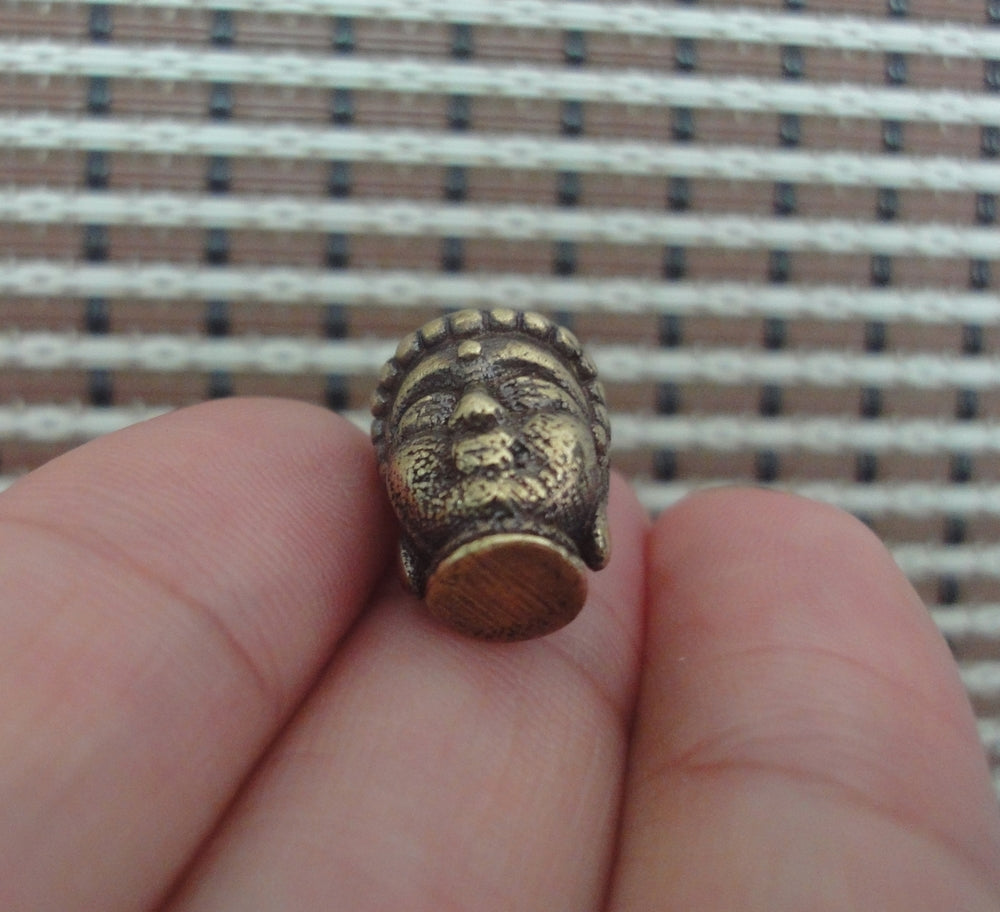 Vintage Brass Mini Buddha Head Pendant