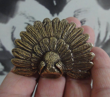Solid Brass Open Wings Peacock Figurine Statue Vintage Animal Home Decor