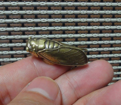 Brass Pure Copper Cicada Figurine Statue for Home Garden Decor