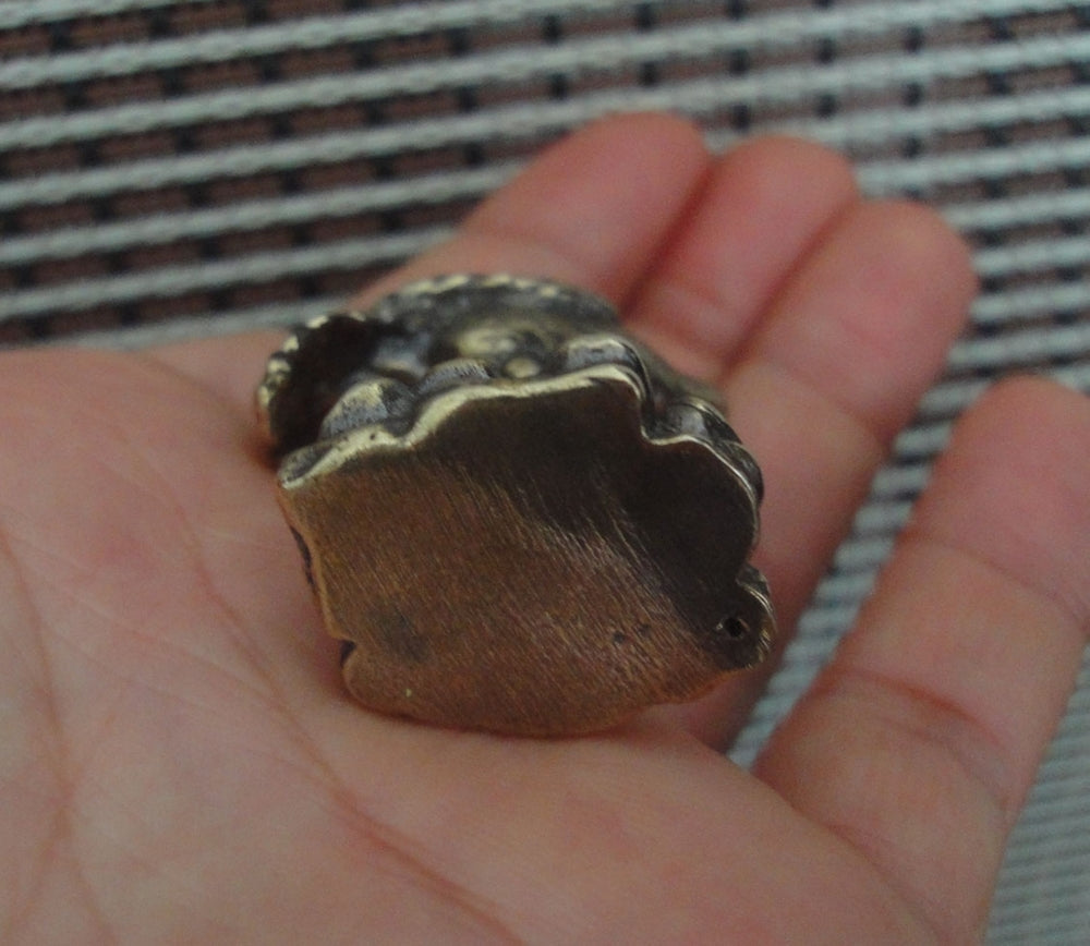 Vintage Style Solid Brass Red-crowned Crane Bird Statue for Garden Home Decor