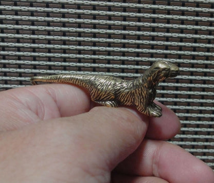 Vintage Style Brass Sea Otter Statue Figurine: Home Garden Decor