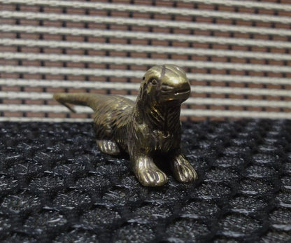Vintage Style Brass Sea Otter Statue Figurine: Home Garden Decor