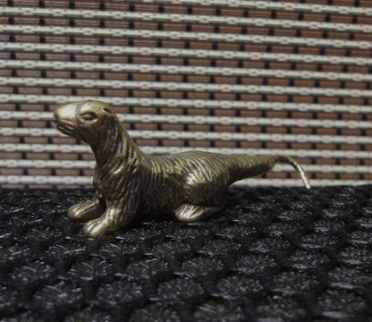 Vintage Style Brass Sea Otter Statue Figurine: Home Garden Decor