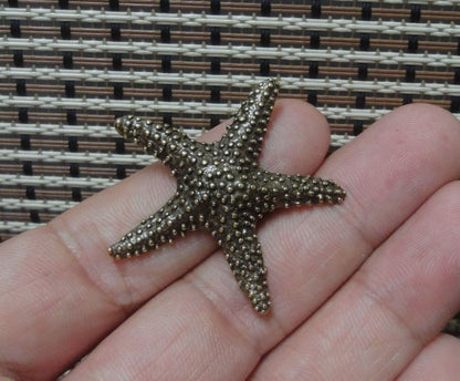 Vintage Style Brass Starfish Figurine: Copper Sea Animal Statue