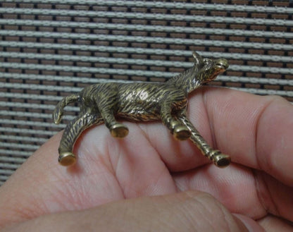 Artisan Brass Donkey Figurine - Handcrafted Rustic Decor for Home & Office