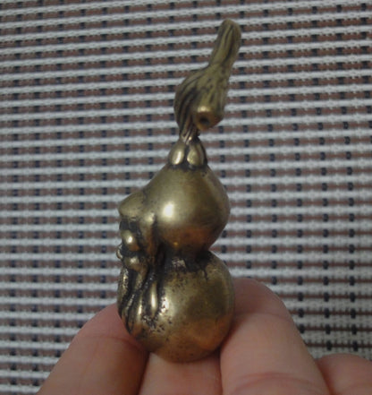 Vintage Style Brass Gourd Immortal Pendant for Home Decor
