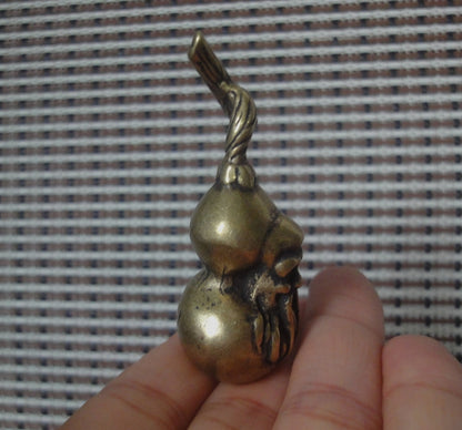 Vintage Style Brass Gourd Immortal Pendant for Home Decor