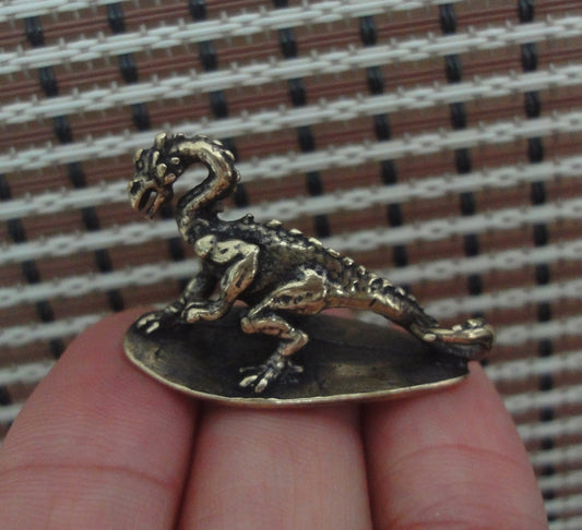 Vintage Brass Mythical Dragon Figurine Ornament