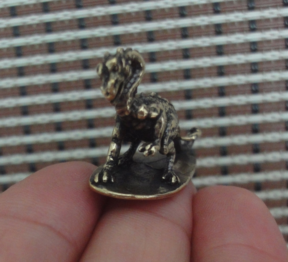 Vintage Brass Mythical Dragon Figurine Ornament