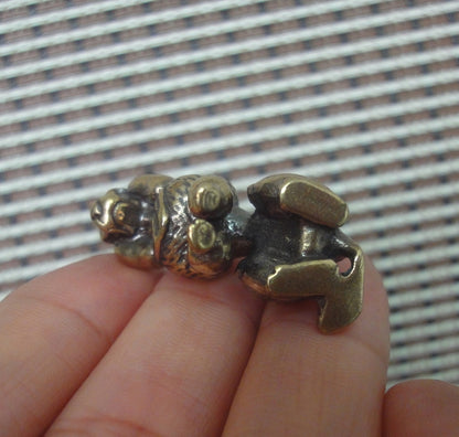 Vintage Style Solid Brass Poodle Figurine Dog Satue Home Decor Toy Gift