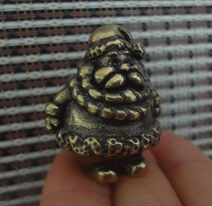 Solid Brass Santa Claus Old Man Figurine Statue for Home Decor