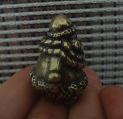 Solid Brass Santa Claus Old Man Figurine Statue for Home Decor