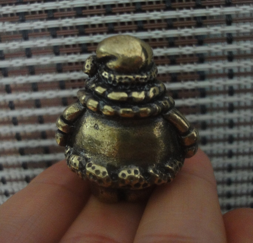 Solid Brass Santa Claus Old Man Figurine Statue for Home Decor