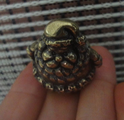 Solid Brass Santa Claus Old Man Figurine Statue for Home Decor