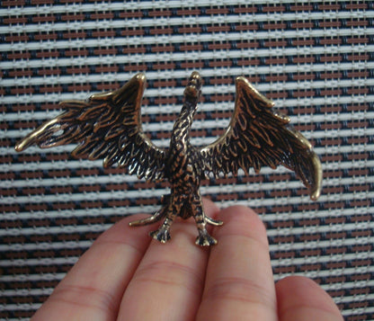 Solid Brass Copper Phoenix Animal Figurine Statue for Home Decor