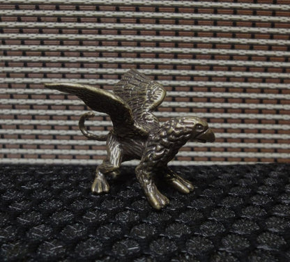 Solid Brass Strong Griffin Figurine Vintage Style Statue for Home Garden Decor