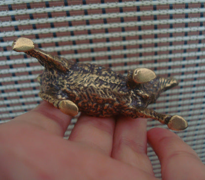 Vintage Solid Brass Ram Figurine Ornament