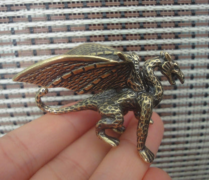Solid Brass Flying Dragon Figurine Statue For Home Garden Decor