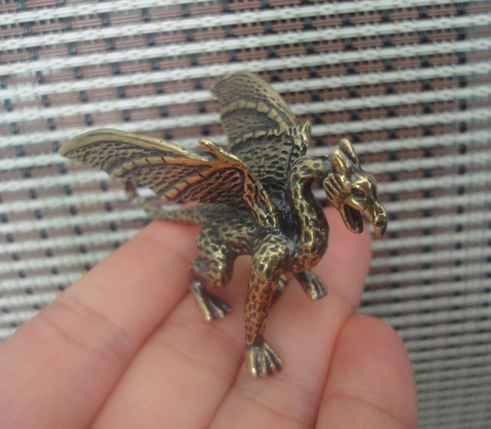 Solid Brass Flying Dragon Figurine Statue For Home Garden Decor