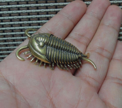 Solid Brass Trilobite Ancient Animal Figurine Statue Home Ornament