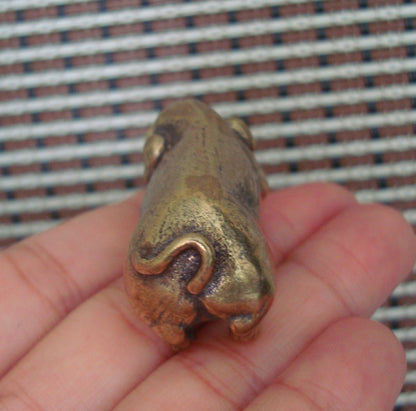 Vintage Style Solid Brass Pig Figurine: Home Garden Decor