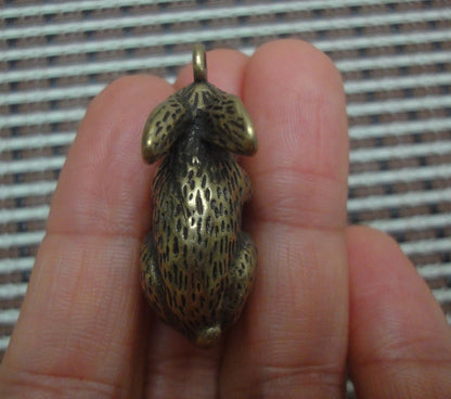 Antique Style Cute Rabbit Brass Charm | Handcrafted Animal Pendant for Necklaces
