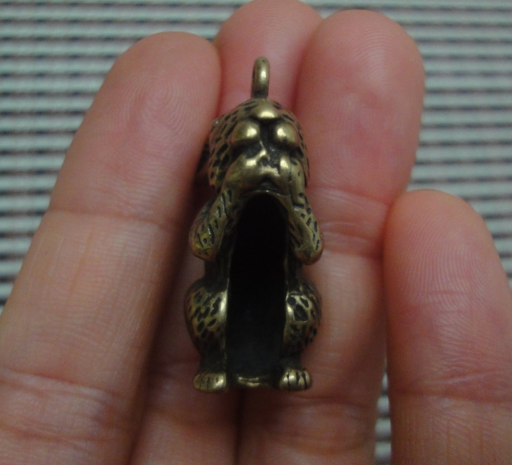 Antique Style Cute Rabbit Brass Charm | Handcrafted Animal Pendant for Necklaces