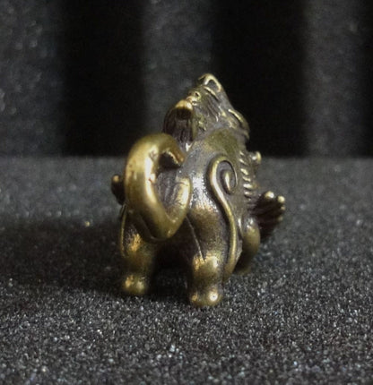 Vintage Style Solid Brass Wild Boar Figurine Animal Statue for Home Garden Decor