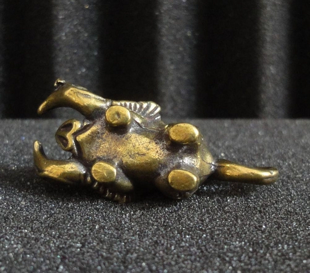 Vintage Style Solid Brass Wild Boar Figurine Animal Statue for Home Garden Decor