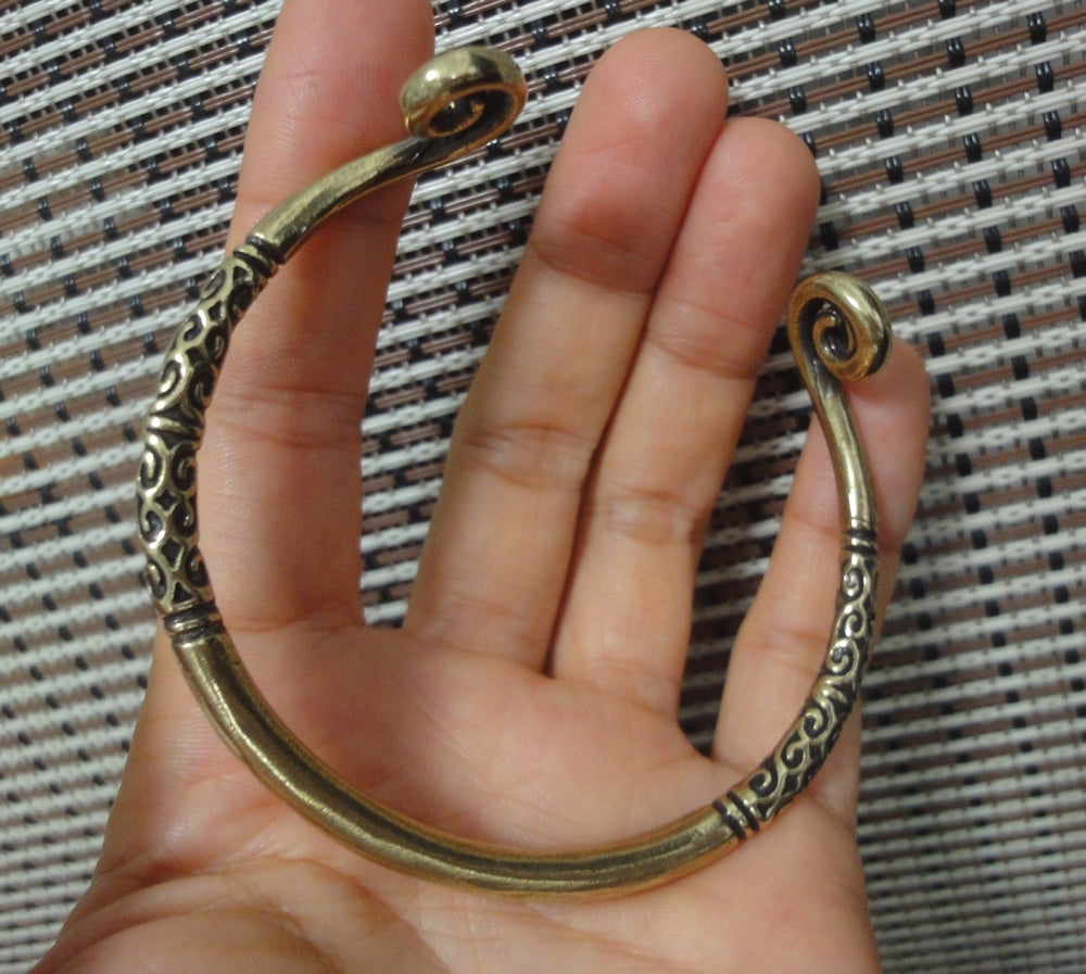 Solid Brass Sun Wukong Monkey King Adjustable Bangle Vintage Style Bracelet