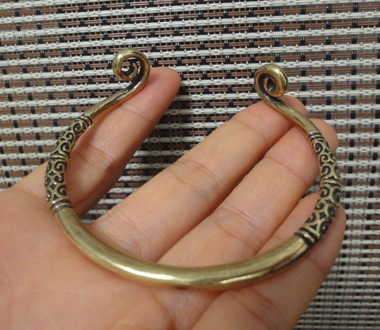 Solid Brass Sun Wukong Monkey King Adjustable Bangle Vintage Style Bracelet