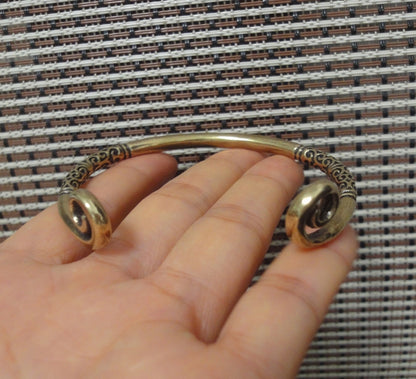 Solid Brass Sun Wukong Monkey King Adjustable Bangle Vintage Style Bracelet