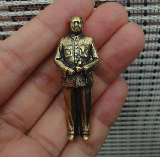 Solid Brass Famous Great Leader "MaoZeDong" Chairman Statue Pendant