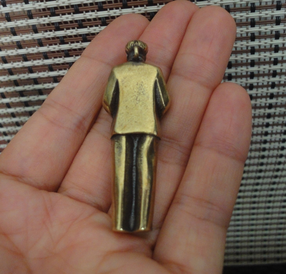Solid Brass Famous Great Leader "MaoZeDong" Chairman Statue Pendant