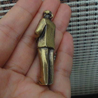 Solid Brass Famous Great Leader "MaoZeDong" Chairman Statue Pendant