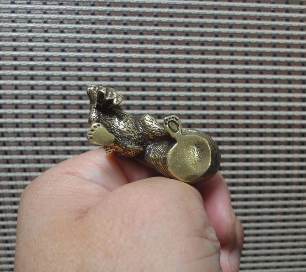Vintage Brass Feng Shui Rat Ornament Figurine Statue for Home Decor