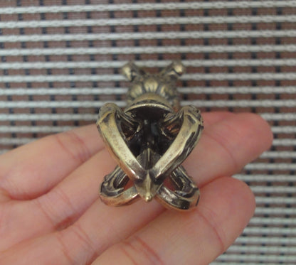 Vintage Style Solid Brass Tibetan Nine-pronged Vajra Pendant