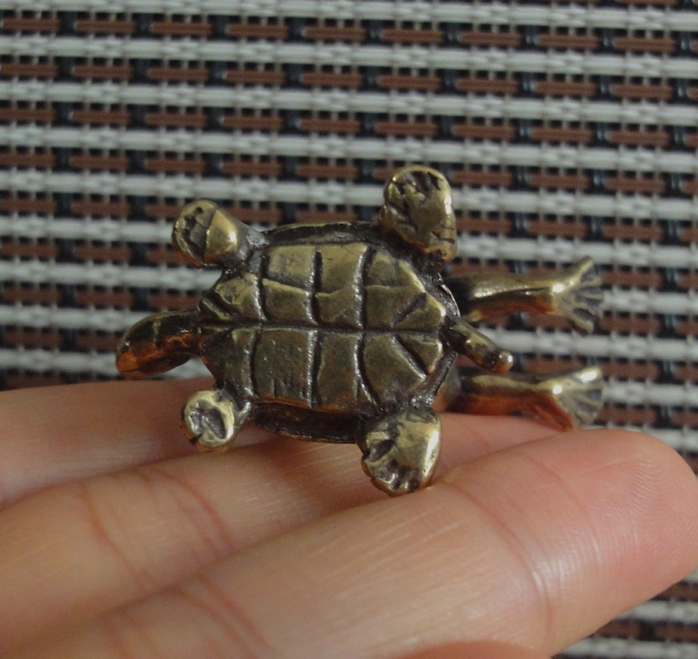Brass Turtle Carry Frog Statue: Home Decor Vintage Style Birthday Gifts