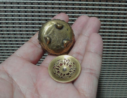 Vintage Style Small Brass Incense Burner 12 Zodiac Animals Covered Censer