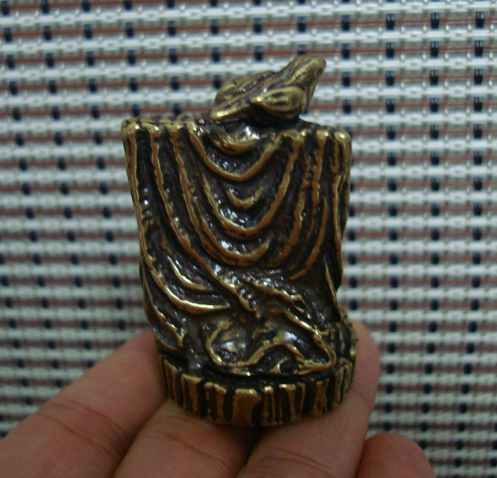 Retro Solid Brass Buddha and Bird Statue Incense Stick Holder for Home Decor
