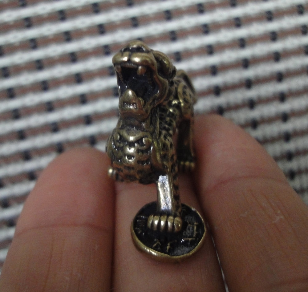 Vintage Brass Wealth Pixiu Figurine Animal Statue Ornament
