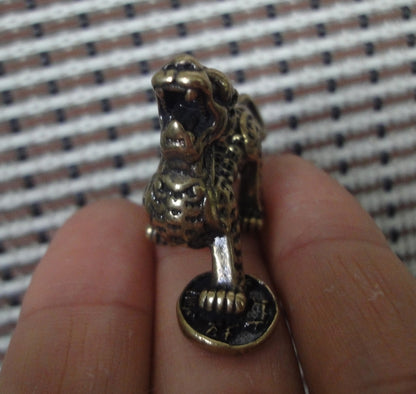 Vintage Brass Wealth Pixiu Figurine Animal Statue Ornament