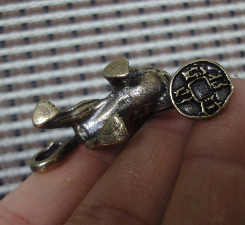 Vintage Brass Wealth Pixiu Figurine Animal Statue Ornament
