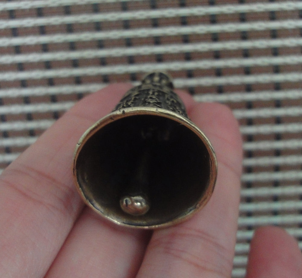Brass Sacred Heart Sutra Bell Pendant Vintage Ornament