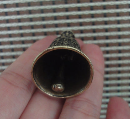 Brass Sacred Heart Sutra Bell Pendant Vintage Ornament