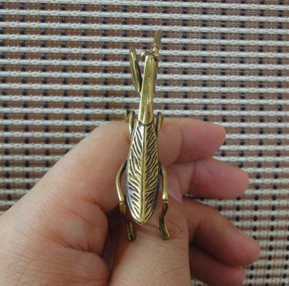 Vintage Style Solid Brass Copper Mantis Insect Statue Home Ornament Figurine