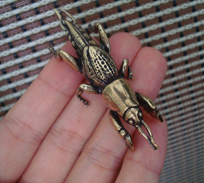 Solid Brass Prosperity Cricket Figurine Vintage Ornament for Home Decor