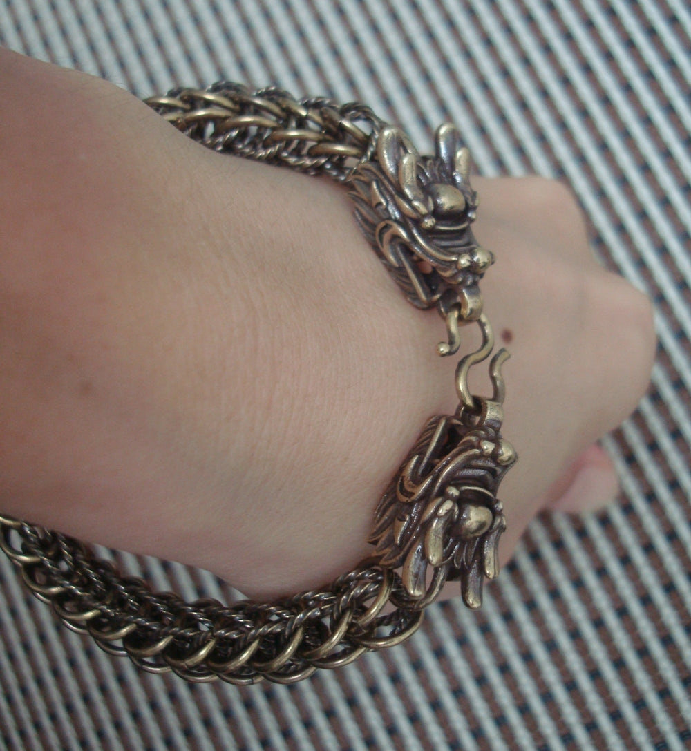 Retro Dragon Head Chain Men Bracelet - Gothic Punk Style - Unique Gift for Him