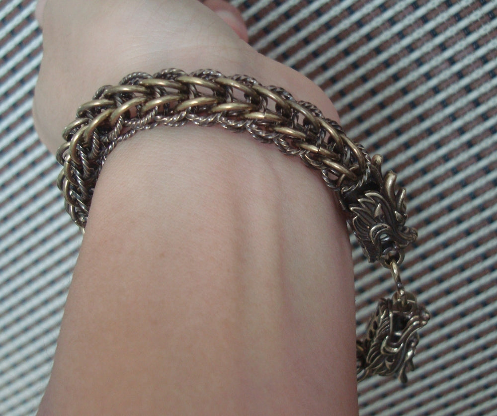 Retro Dragon Head Chain Men Bracelet - Gothic Punk Style - Unique Gift for Him